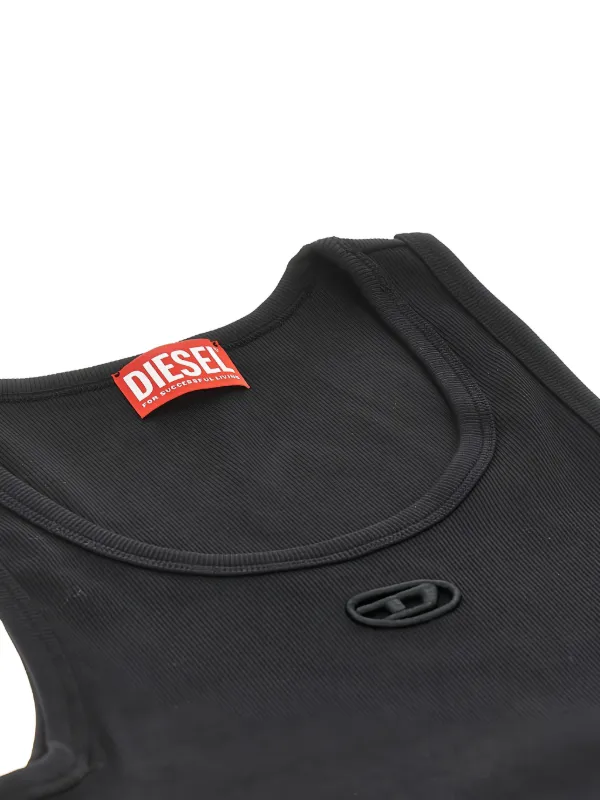 洗練されたデザイン　DIESEL T-ANKY-TAIL-S1 　M Women's Crop top with wrap-around laces | White | Diesel