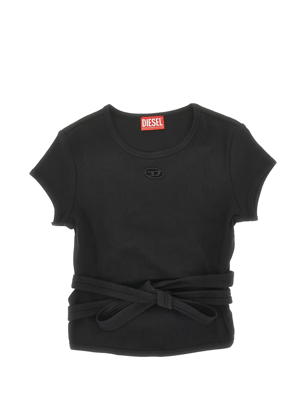 Diesel waist-tie T-shirt - Grigio