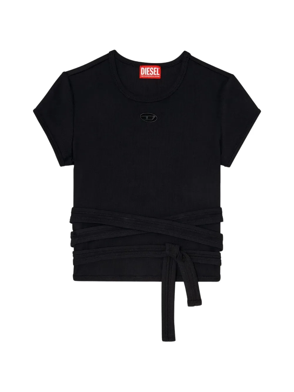 Diesel waist-tie T-shirt - Grigio