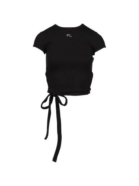 Diesel ribbed T-shirt with wrap-around laces