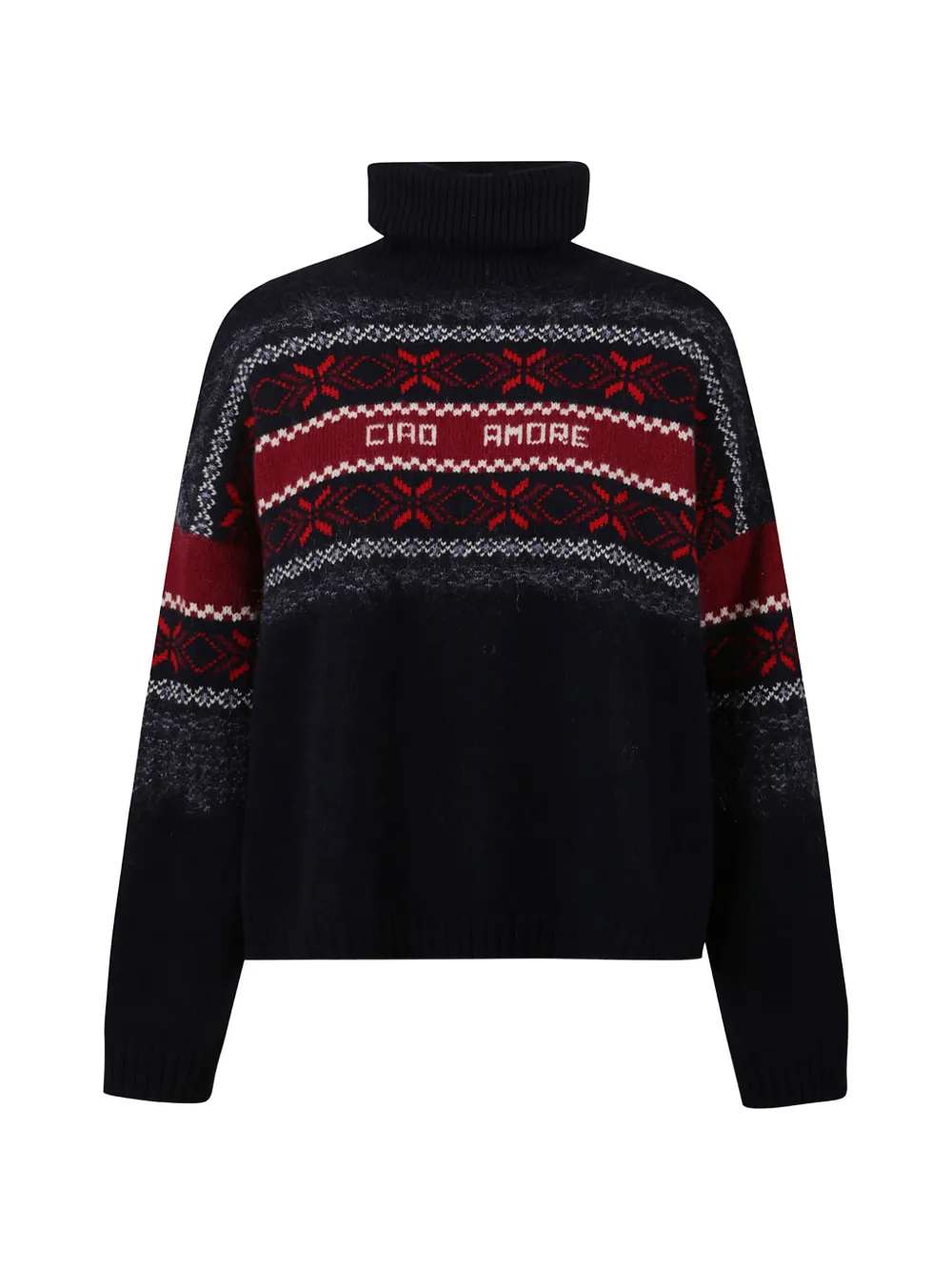 Giada Benincasa fair isle roll-neck sweater - Blu