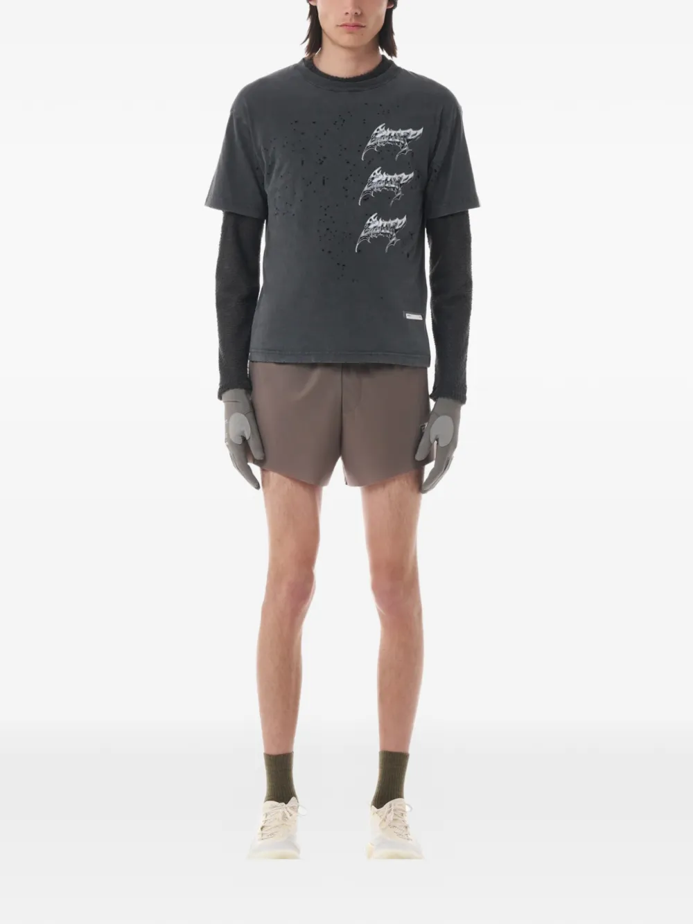 Satisfy graphic T-shirt - Zwart