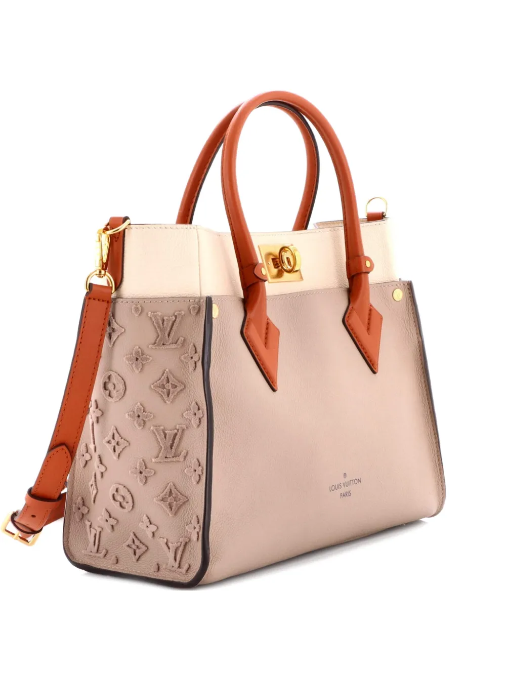 Louis Vuitton Pre-Owned On My Side Monogram Tuffetage Leather MM tote bag - Nude