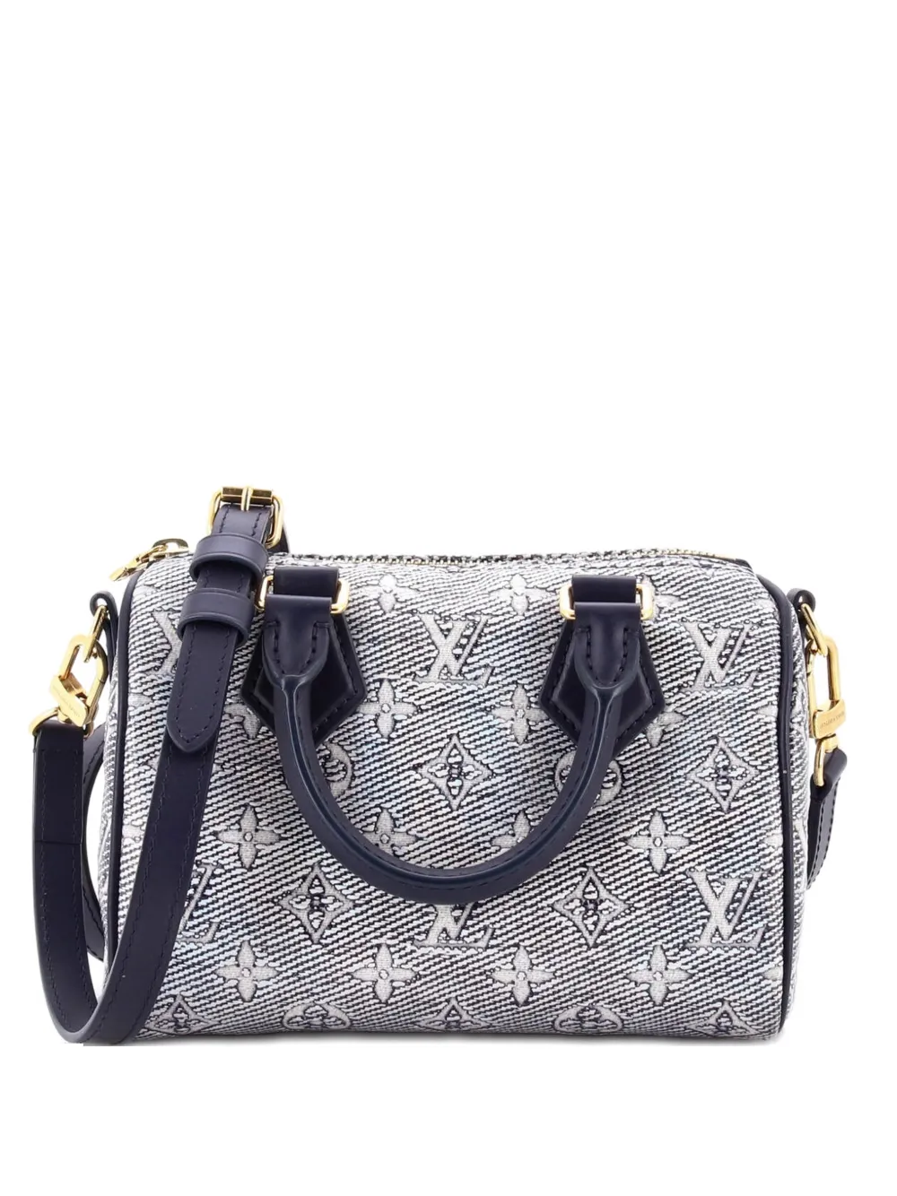 Louis Vuitton Pre-Owned Speedy Bandouliere Bag Monoglam Jacquard Canvas 20 satchel - Blu