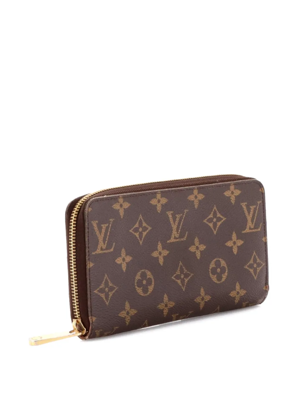 Pre-owned Louis Vuitton Zippy Wallet Monogram Canvas Small Wallets In Brown