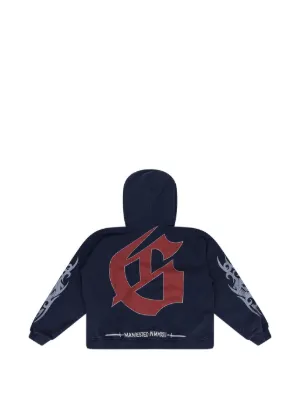 Godspeed グラフィック パーカー S 即日発送 GODSPEED NEW YORK グラフィックプリントフーディ Sサイズ パープル/紫