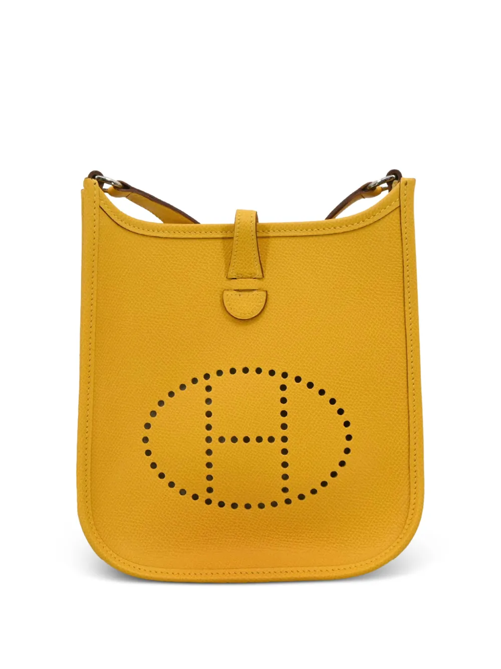 Hermès Pre-Owned 2004 TPM Evelyne perforated leather shoulder bag - Giallo