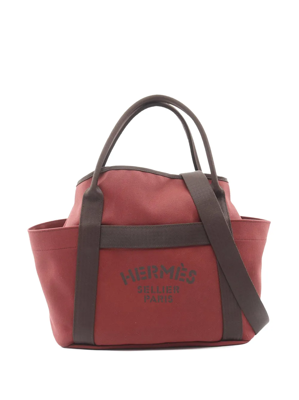 Hermès Pre-Owned 2023 Toile Sac de Pansage Grooming Bag satchel - Rosso