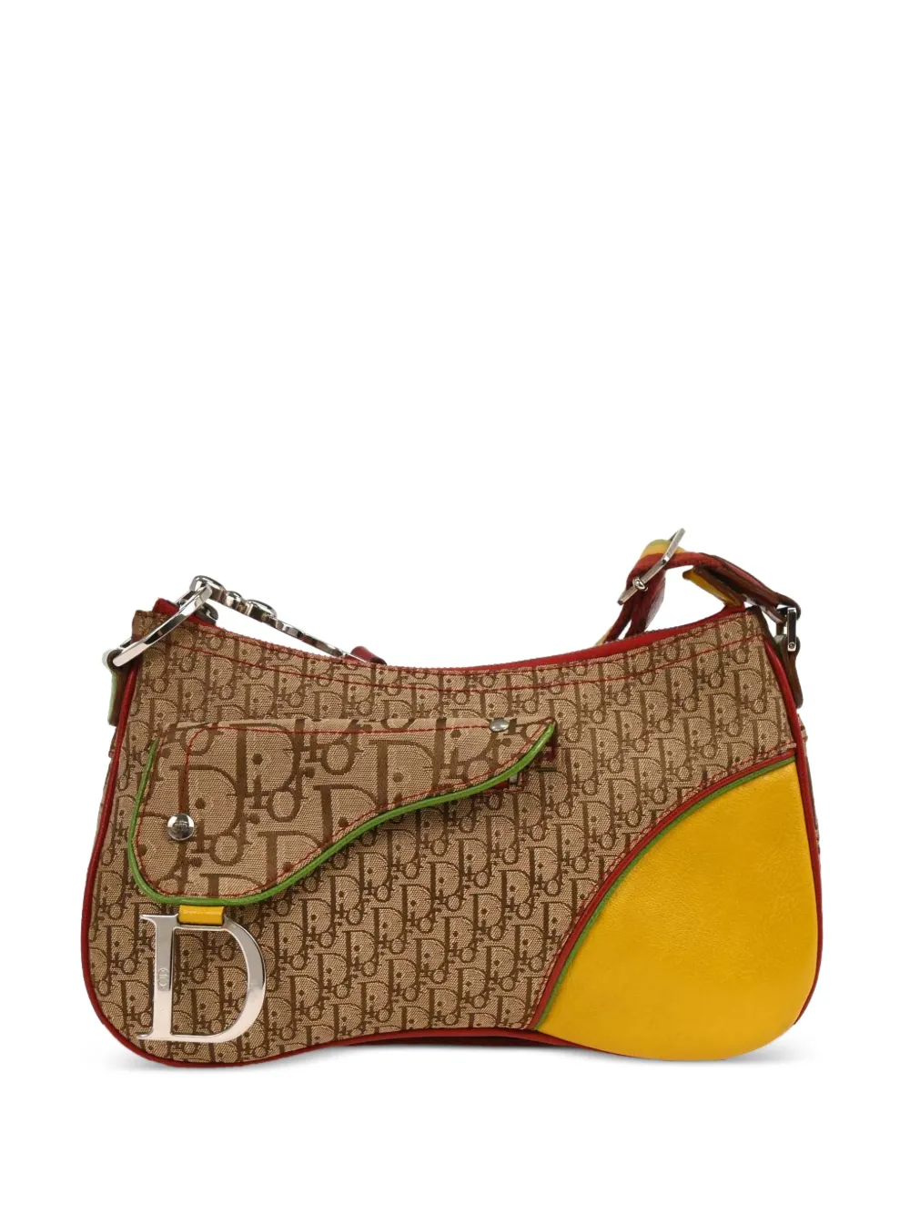 Christian Dior Pre-Owned 2004 Canvas saddle shoulder bag - Toni neutri