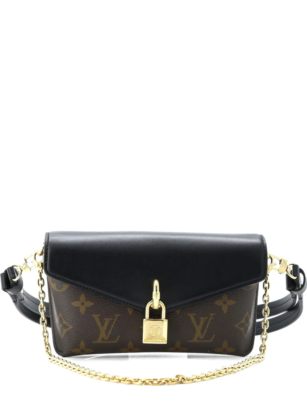 Louis Vuitton Pre-Owned Padlock on Strap Handbag Monogram Canvas and Leather crossbody bag - Nero