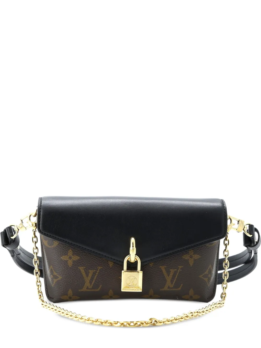 Louis Vuitton Pre-Owned Padlock on Strap Handbag Monogram Canvas and Leather crossbody bag - Nero