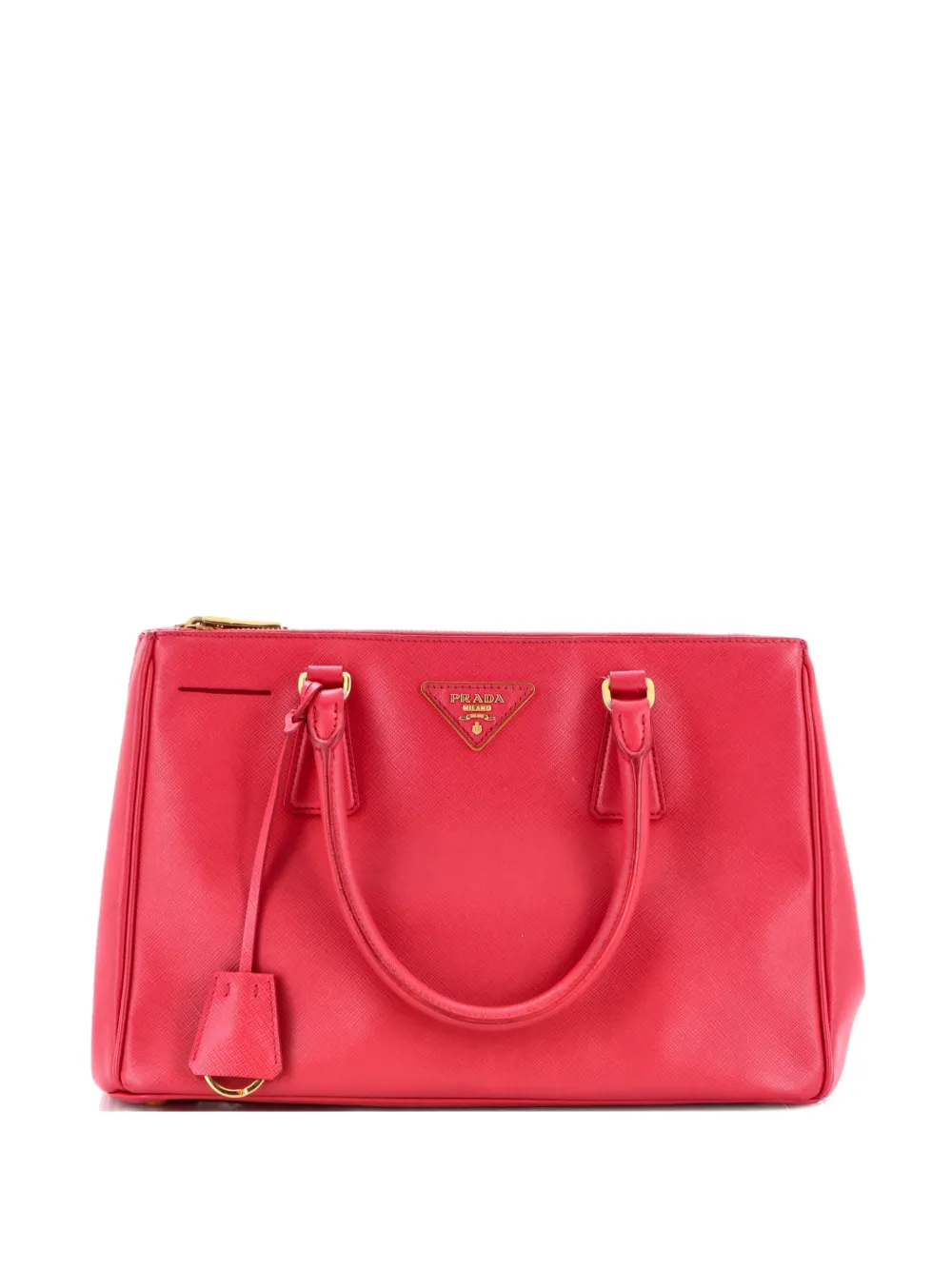 Prada Pre-Owned Double Zip Lux Saffiano Leather Small tote bag - Rosa