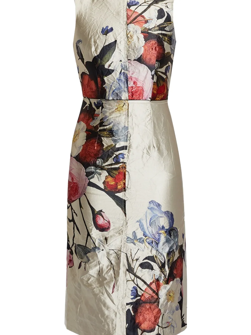 ERDEM floral satin cocktail dress - Beige