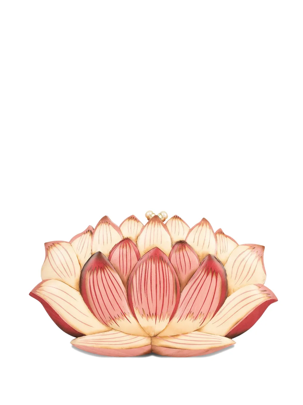 SILVIA FURMANOVICH lotus flower marquetry clutch bag - Rosa