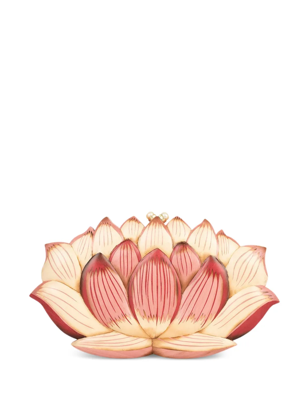 SILVIA FURMANOVICH lotus flower marquetry clutch bag - Rosa