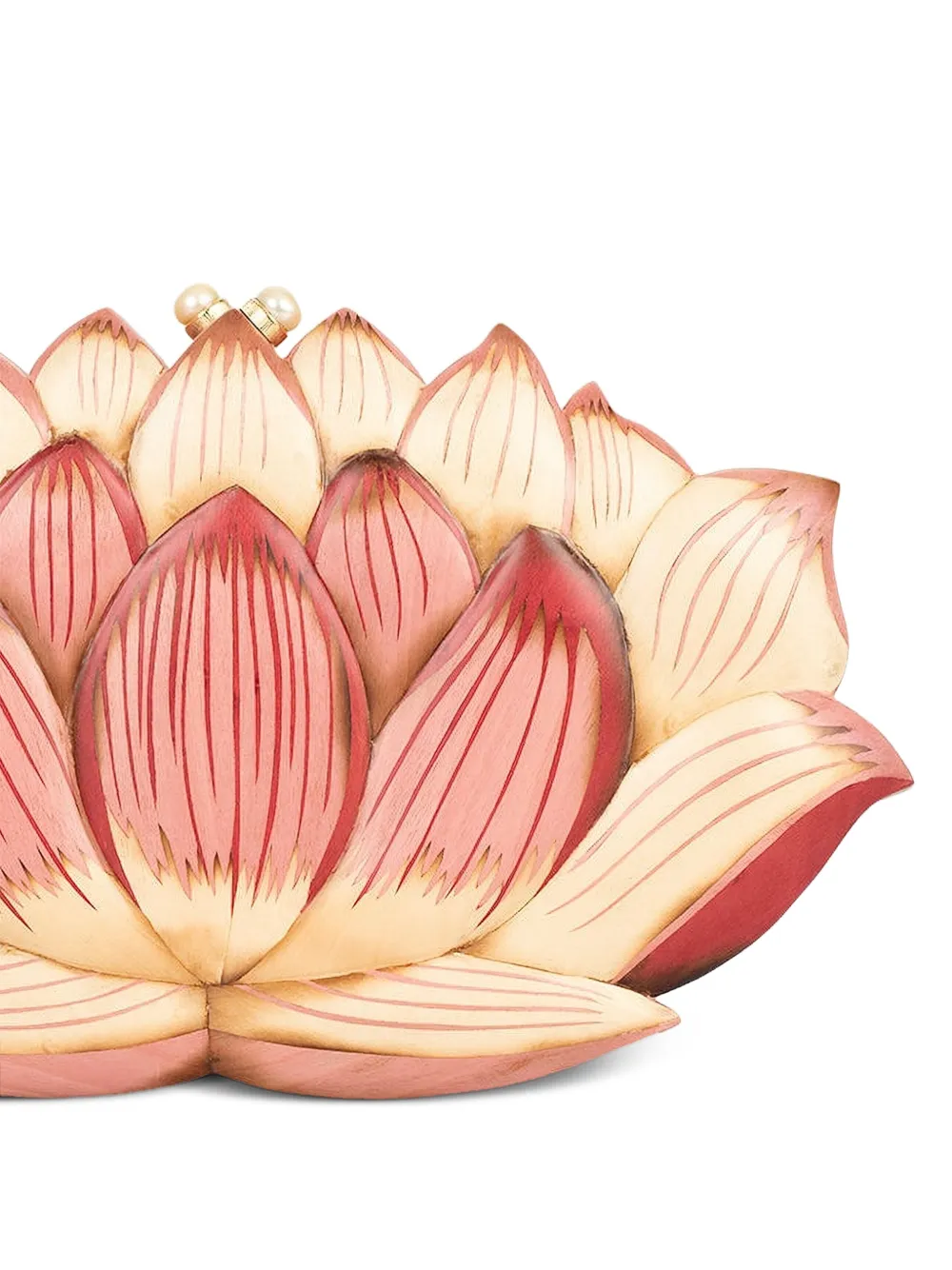 Lotus Flower Marquetry Clutch Bag