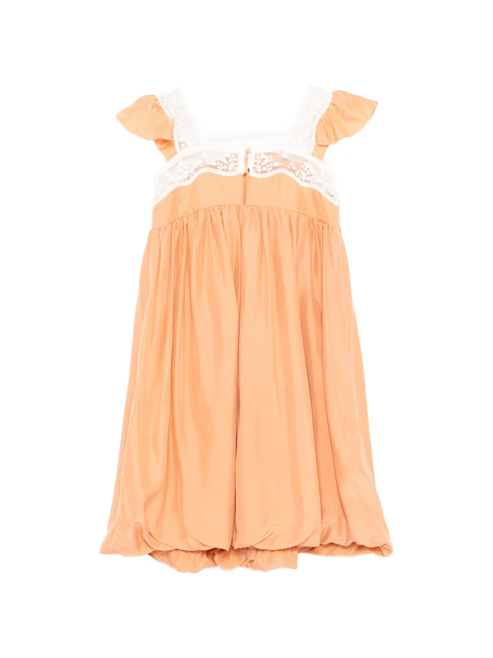 Chloé Kids Abito con dettaglio in pizzo - Arancione