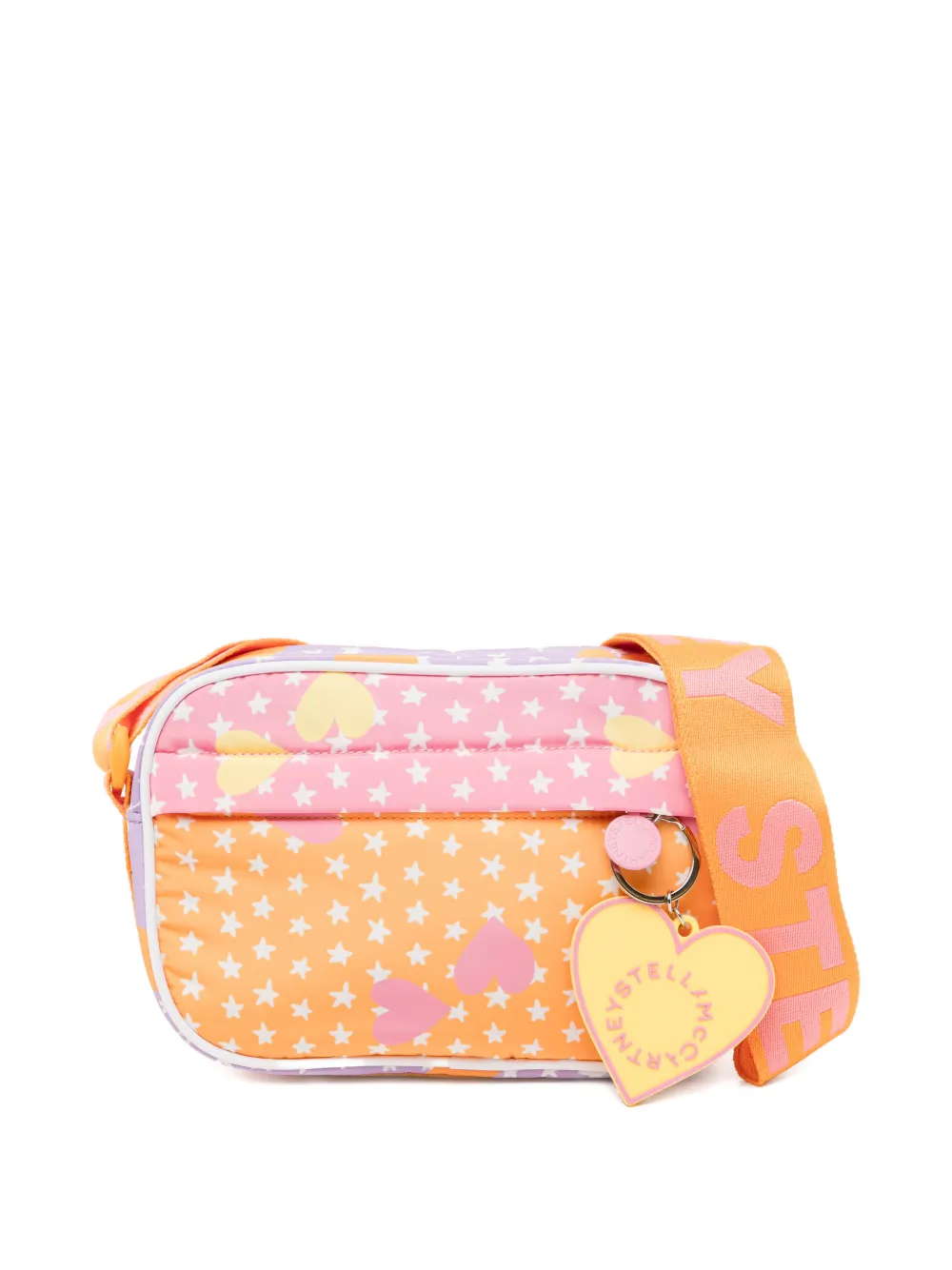 Stella Mccartney Kids' Stars-print Shoulder Bag In Orange
