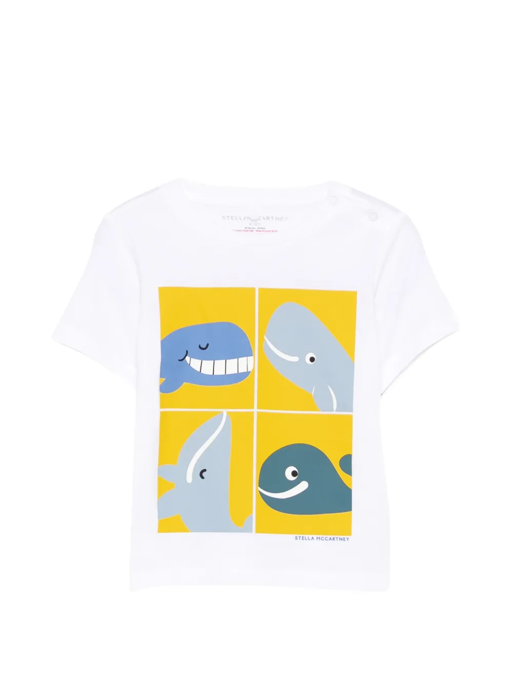 Stella McCartney Kids whale-print T-shirt - Bianco