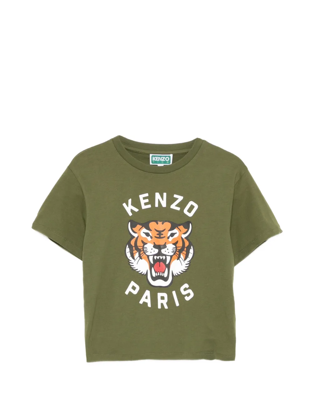 Kenzo Kids T-shirt con stampa tigrata - Verde