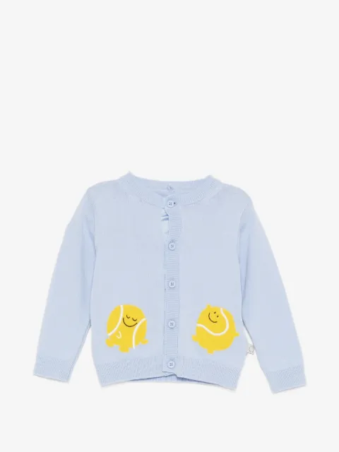 Stella McCartney Kids cárdigan con motivo de tenis