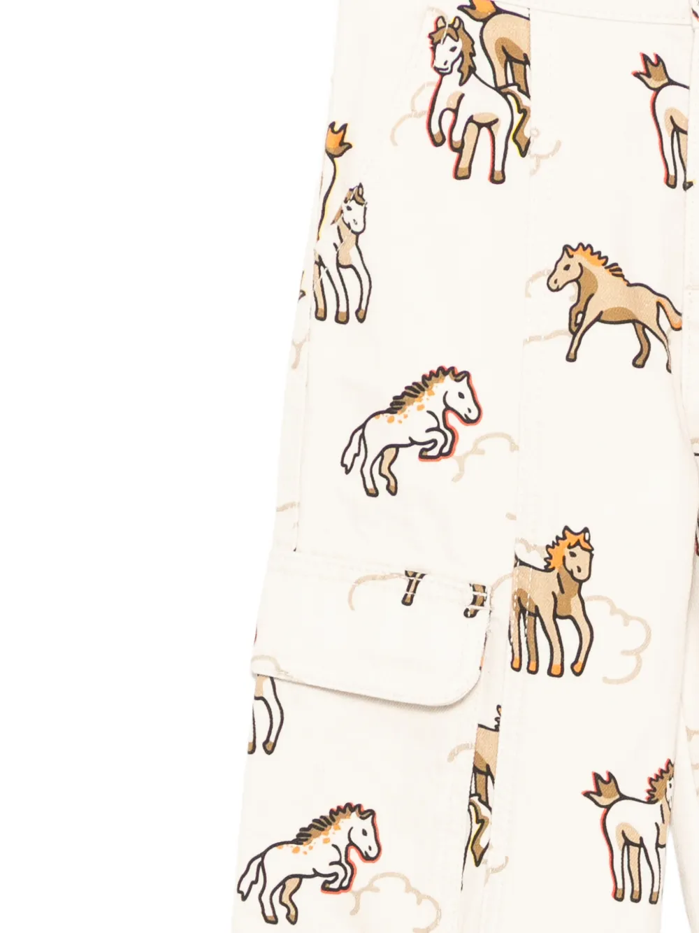 Kenzo Kids Broek met paardenprint Beige