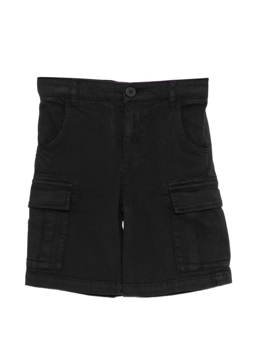 Stella McCartney Kids Cargo corti con applicazione logo - Nero