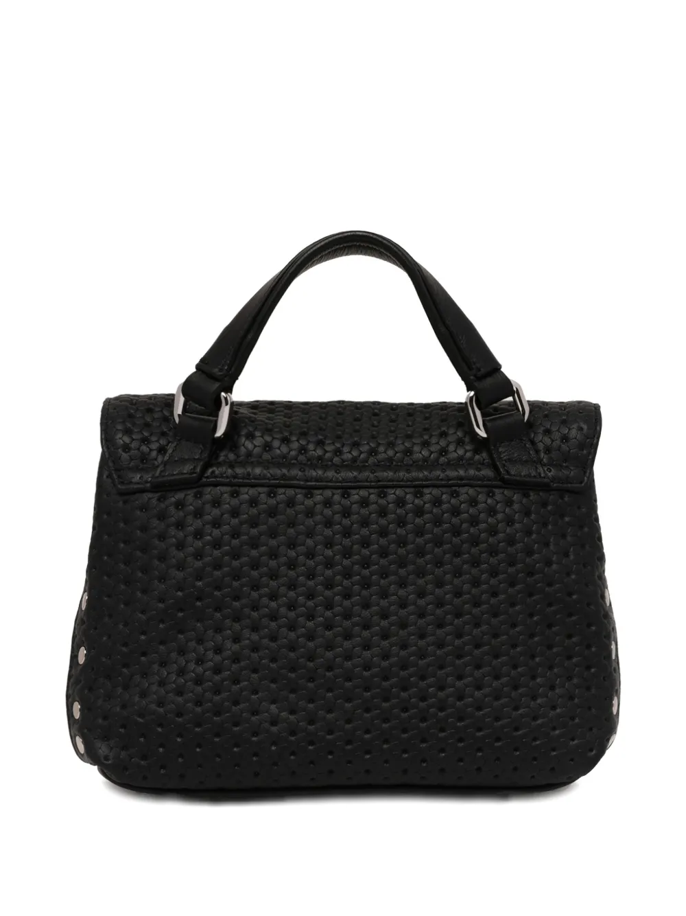Zanellato shopper met textuur en handgreep Zwart