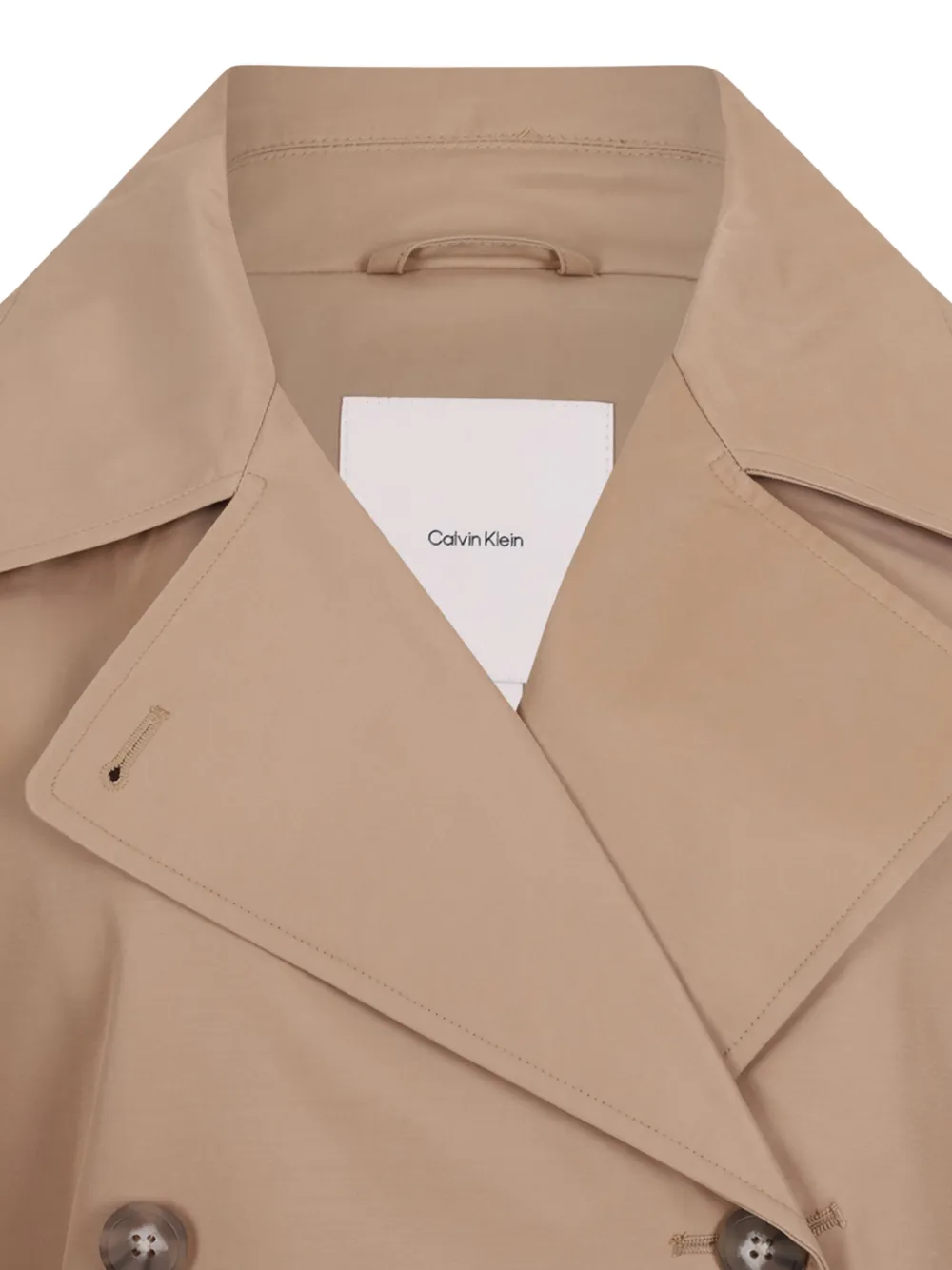  Calvin Klein Double-breasted Belted Trench Coat - Brown 