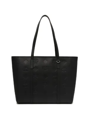 MCM ブラックレザートートバッグ MCM レザー トートバッグ | ブラック | FARFETCH JP