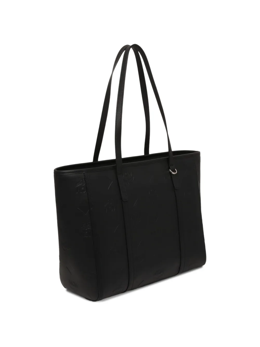 Mcm Medium Toni Monogram Leather Tote Bag - Black 