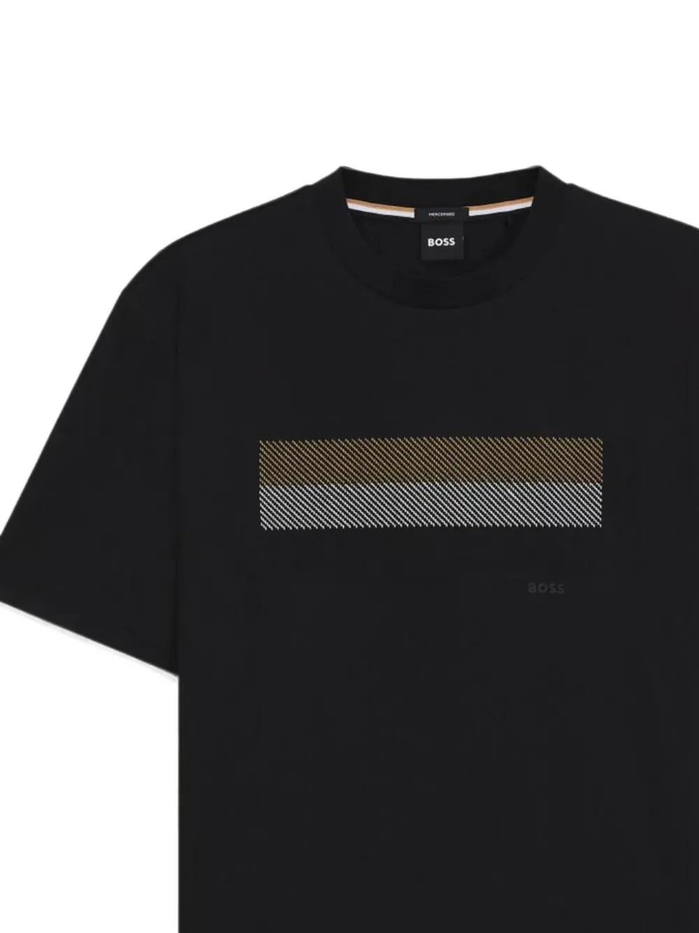 BOSS Regular-fit T-shirt met grafische print Zwart