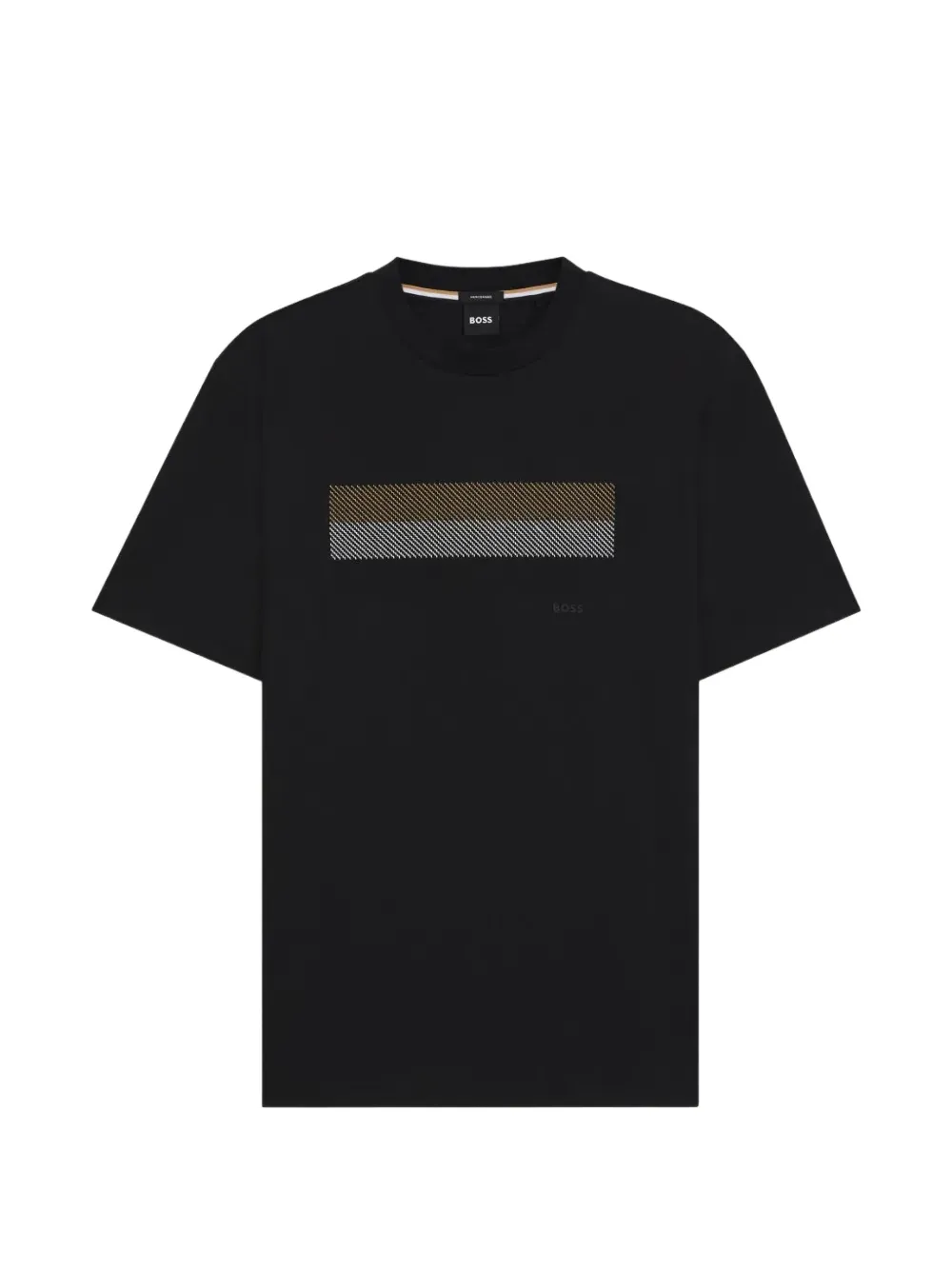 BOSS Regular-fit T-shirt met grafische print Zwart