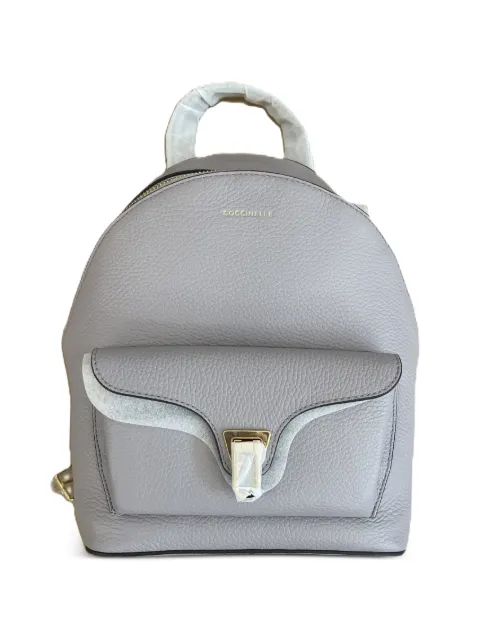 Coccinelle small Beat Generation leather flap-pocket backpack 