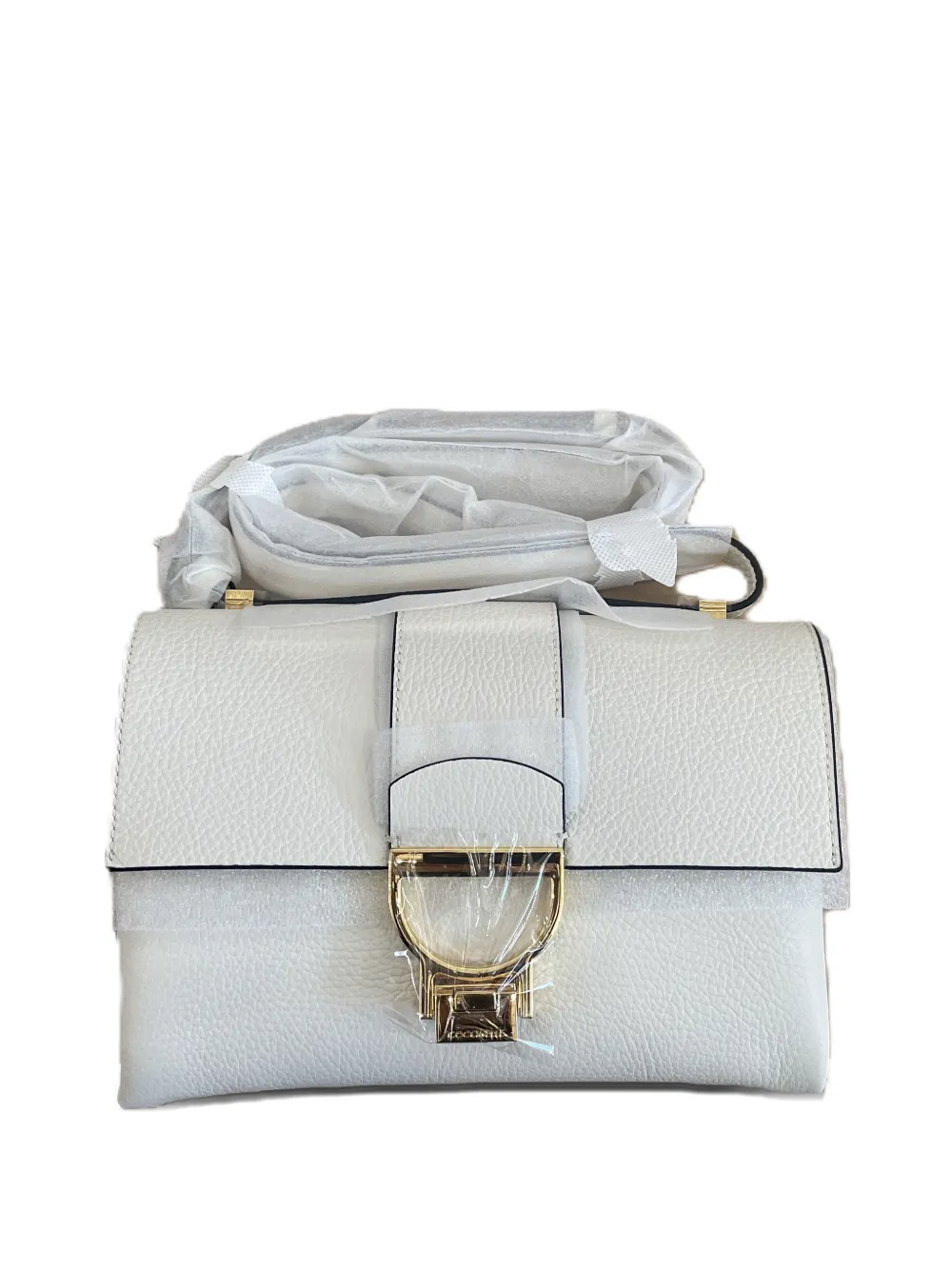 Coccinelle Arlettis leather shoulder bag - Bianco