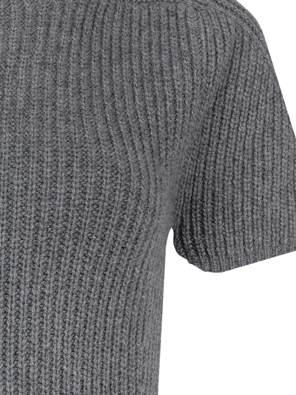 Turtle-Neck Ribbed Mini Dress