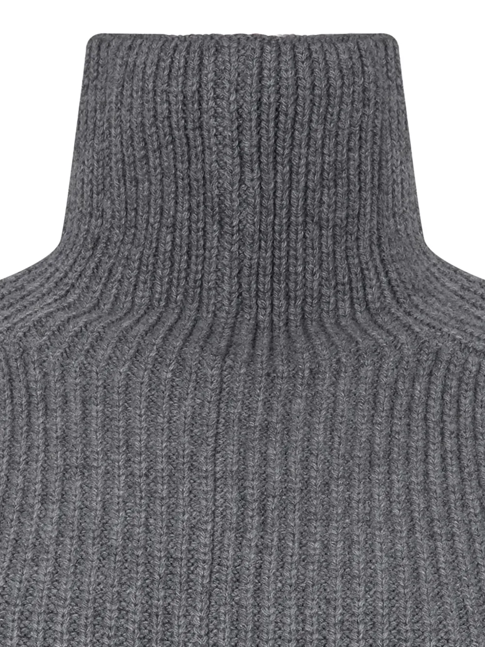 Turtle-Neck Ribbed Mini Dress