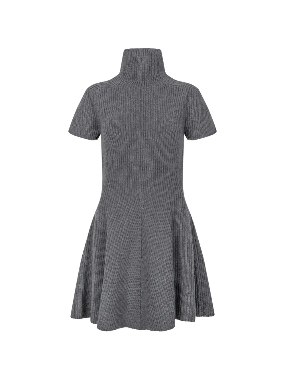 Magda Butrym turtle-neck ribbed mini dress - Grigio