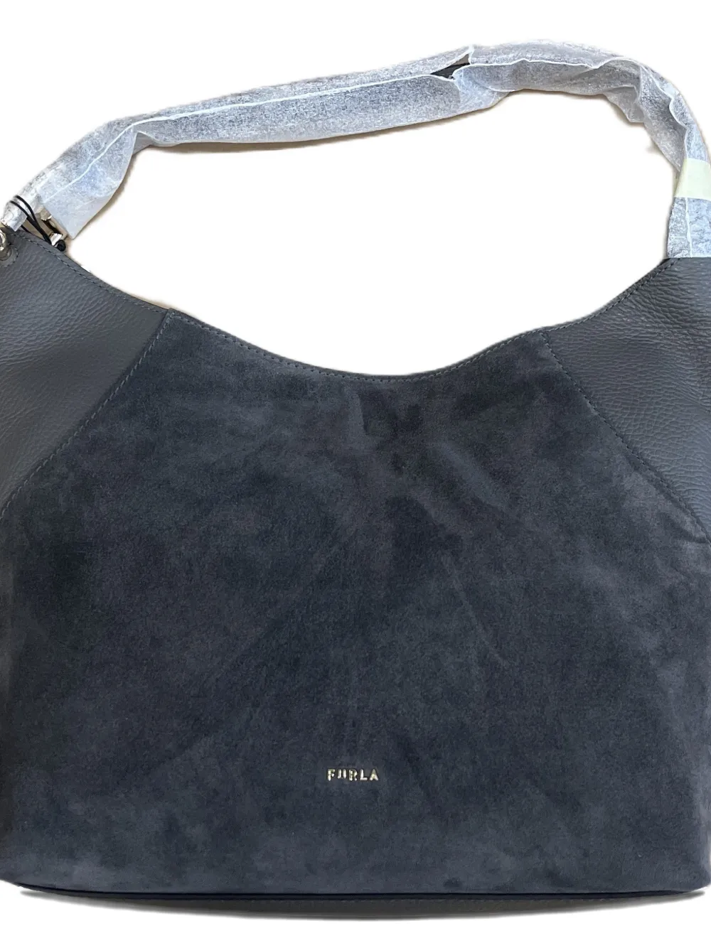 Furla Hobo suede tote bag - Grijs