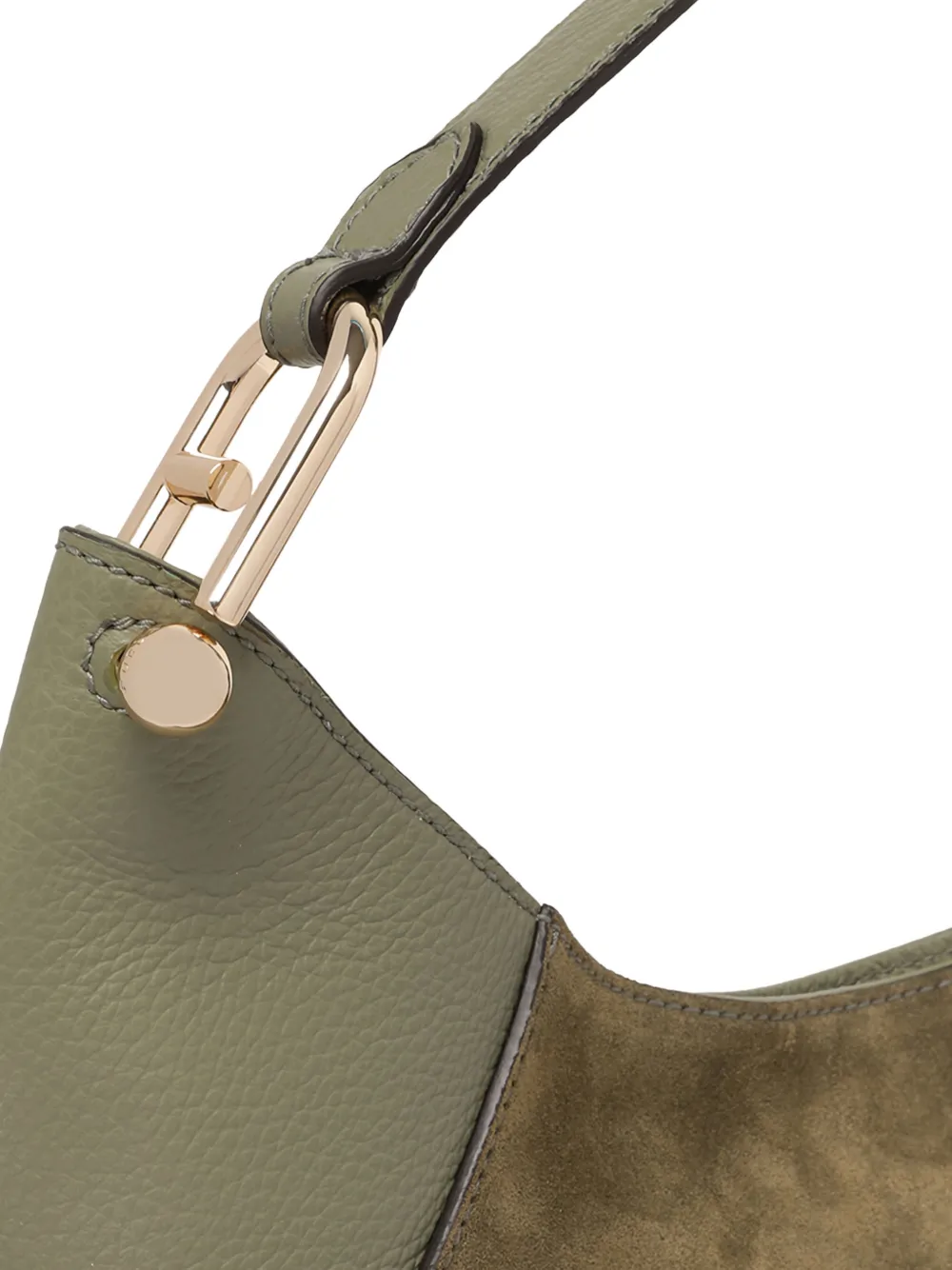 Furla L Lara shopper met logodetail Groen