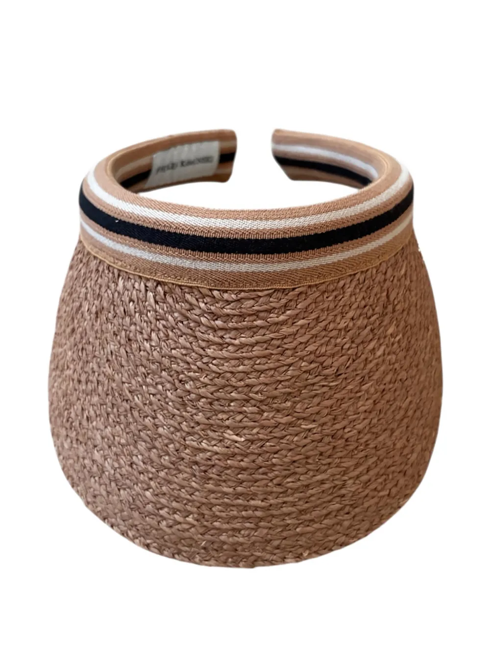 Helen Kaminski striped visor - Marrone