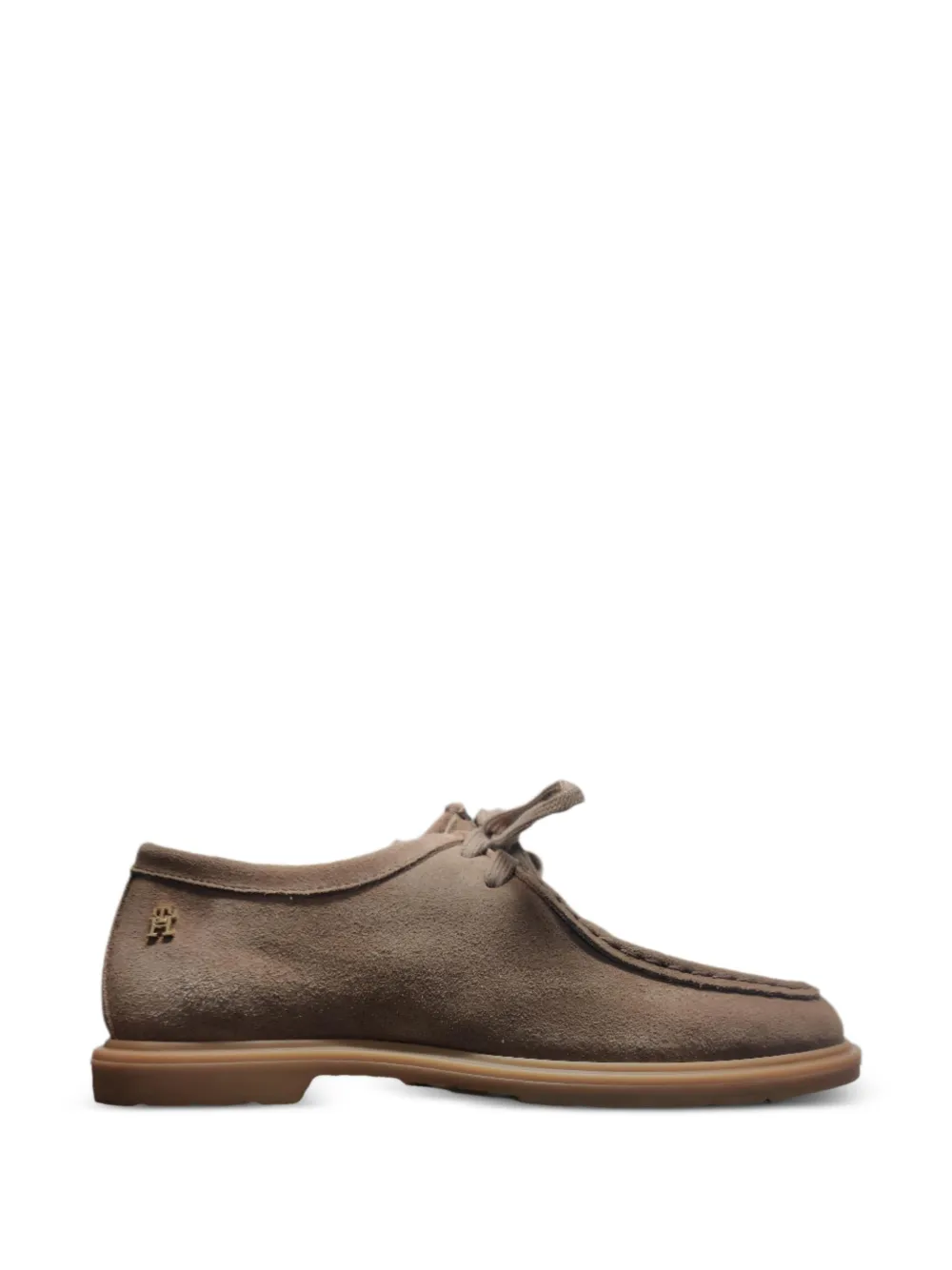 Tommy Hilfiger lace-up flat loafers - Marrone