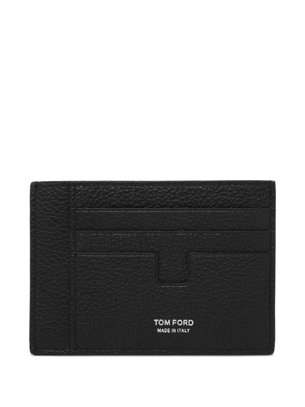 TOM FORD logo-print leather cardholder - Nero