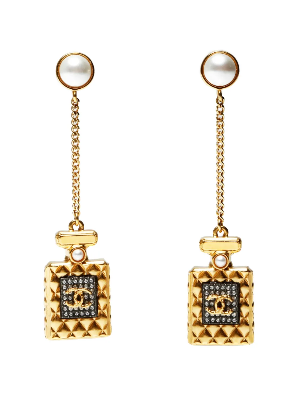 CHANEL Pre-Owned 2020 Perfume Bottle earrings - Oro