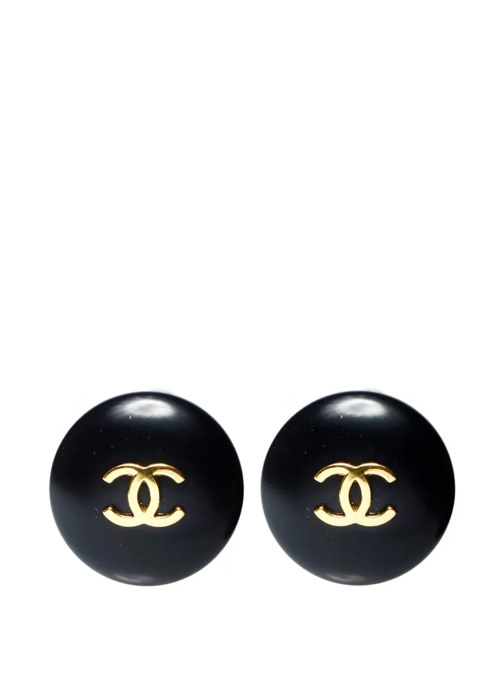 CHANEL Pre-Owned 1995 CC clip-on earrings - Nero