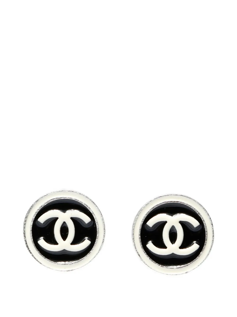 CHANEL Pre-Owned 2004 CC clip-on earrings - Argento