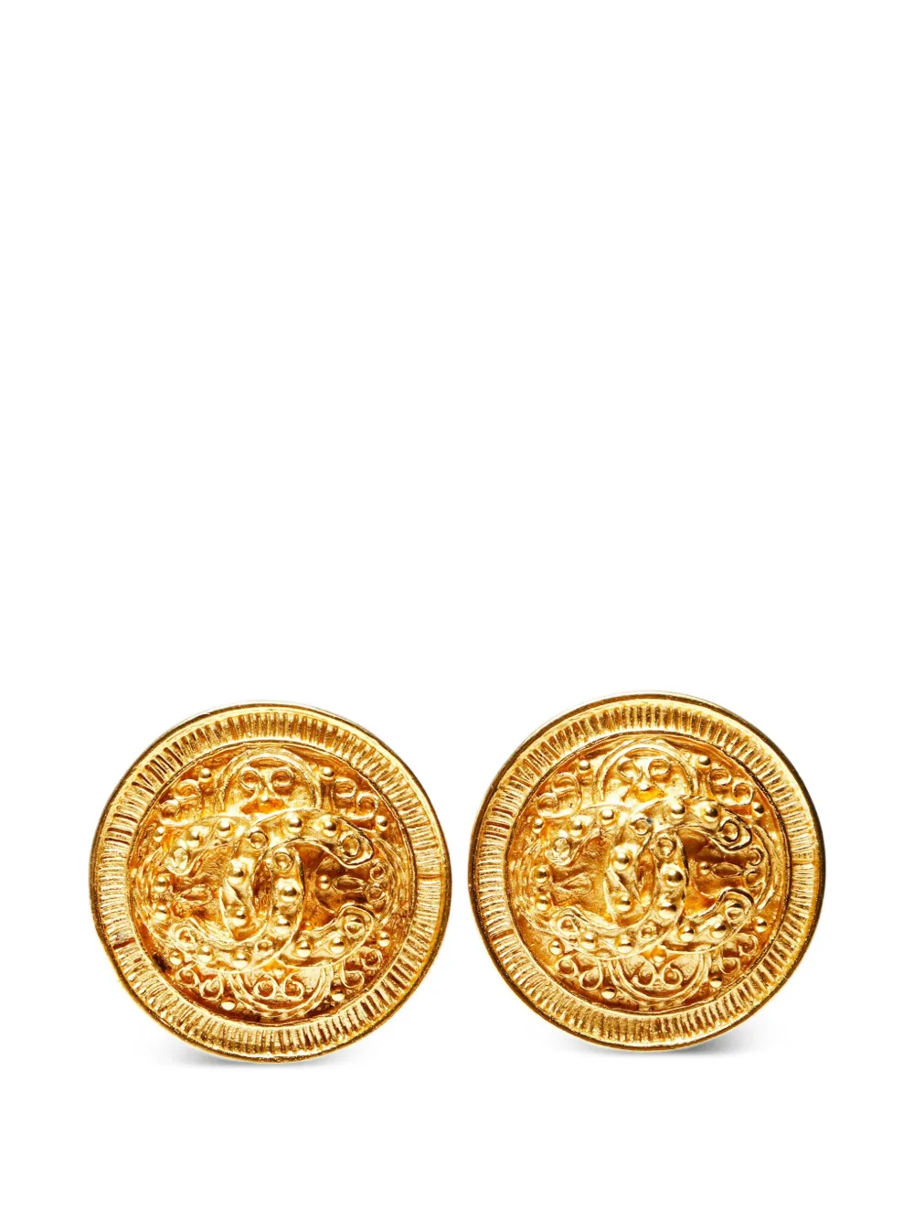 CHANEL Pre-Owned 1994 CC clip-on earrings - Oro
