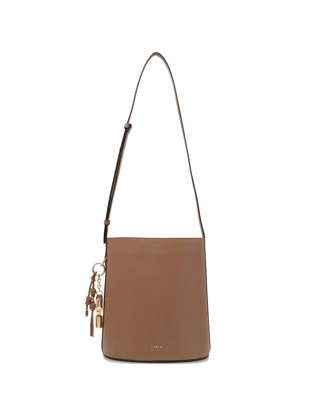 Furla S Roxie cylindrical-charm bucket bag - Toni neutri
