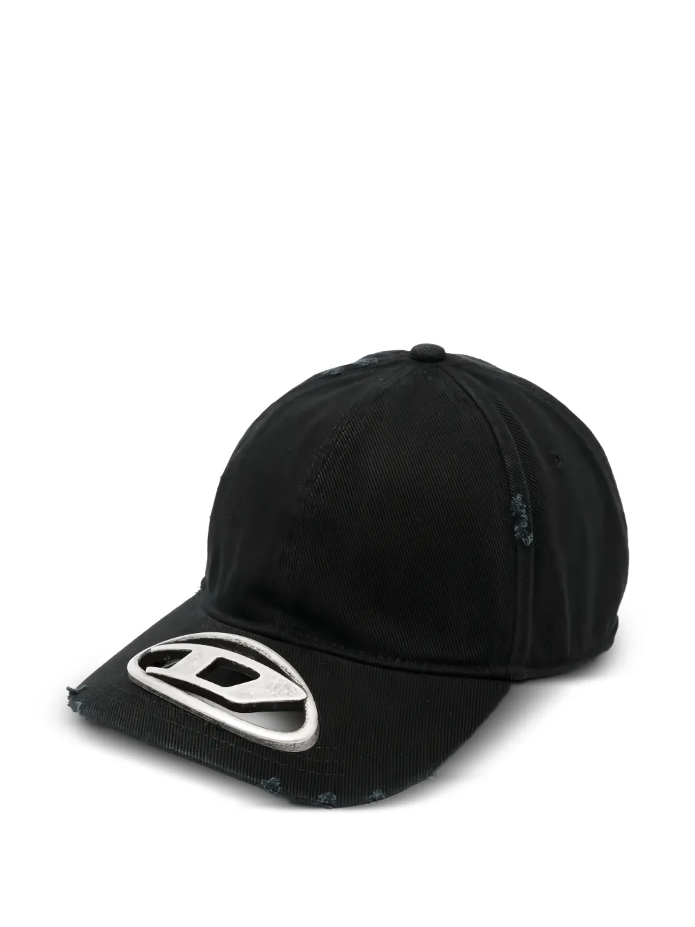 Diesel Cappello da baseball con effetto vissuto - Nero