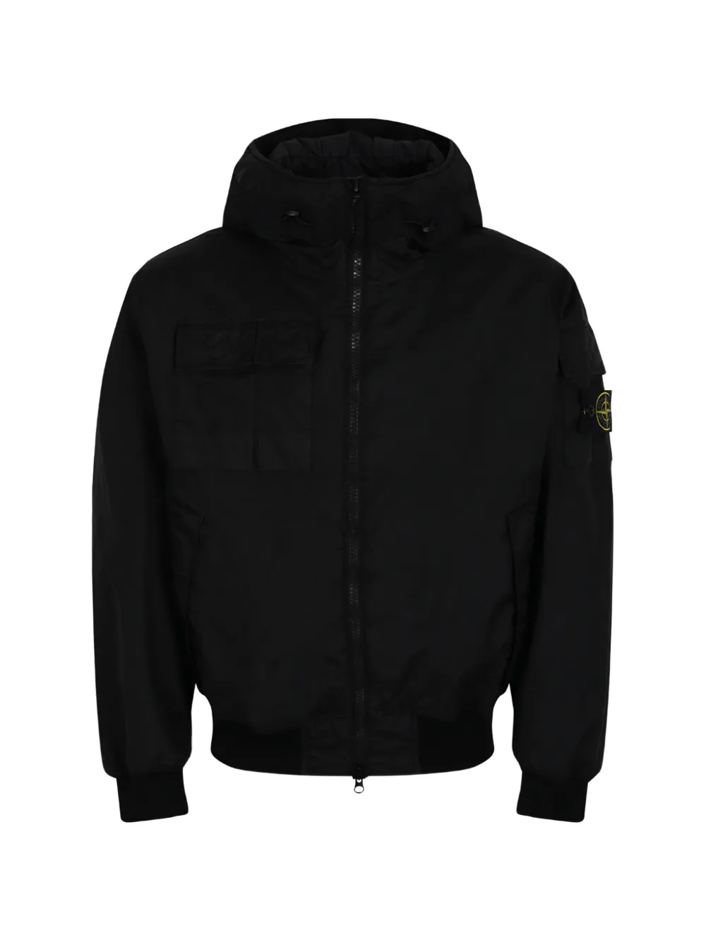 Stone Island Compass-badge hooded jacket - Nero